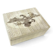 Eagle Scrimshaw Decorative Bone Box - The Shops at Mount Vernon