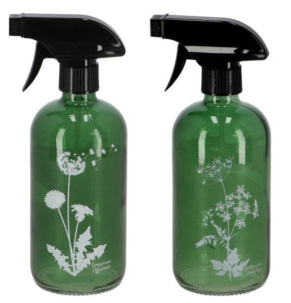 Spray Bottle Wildflower Green Glass