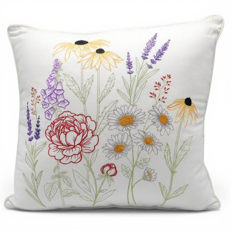 Embroidered Botanical Pillow - Mount Vernon Exclusive