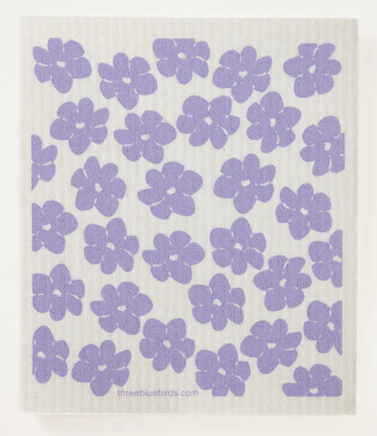 DISHCLOTH POPPIES LAVENDER