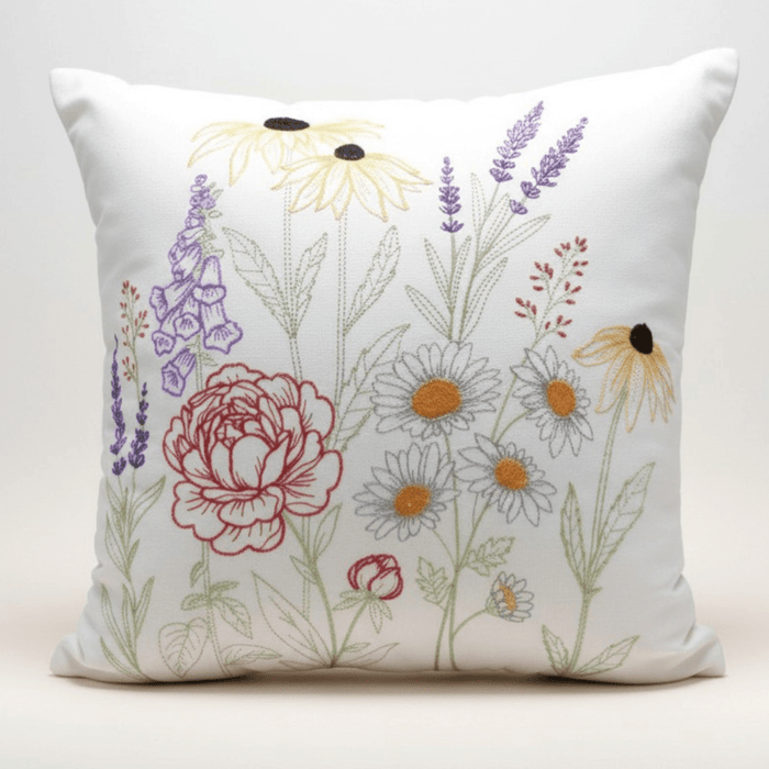 Embroidered Botanical Pillow - Mount Vernon Exclusive - The Shops at Mount Vernon