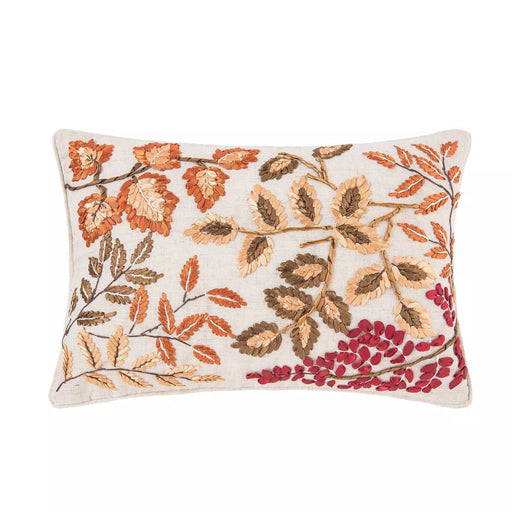 Falling Leaves Ribbon Embroidery Pillow - The Shops at Mount Vernon