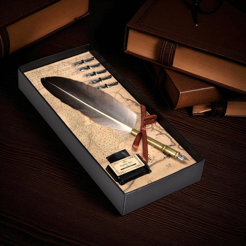 Feather Quill Pen Writing Set - The Shops at Mount Vernon