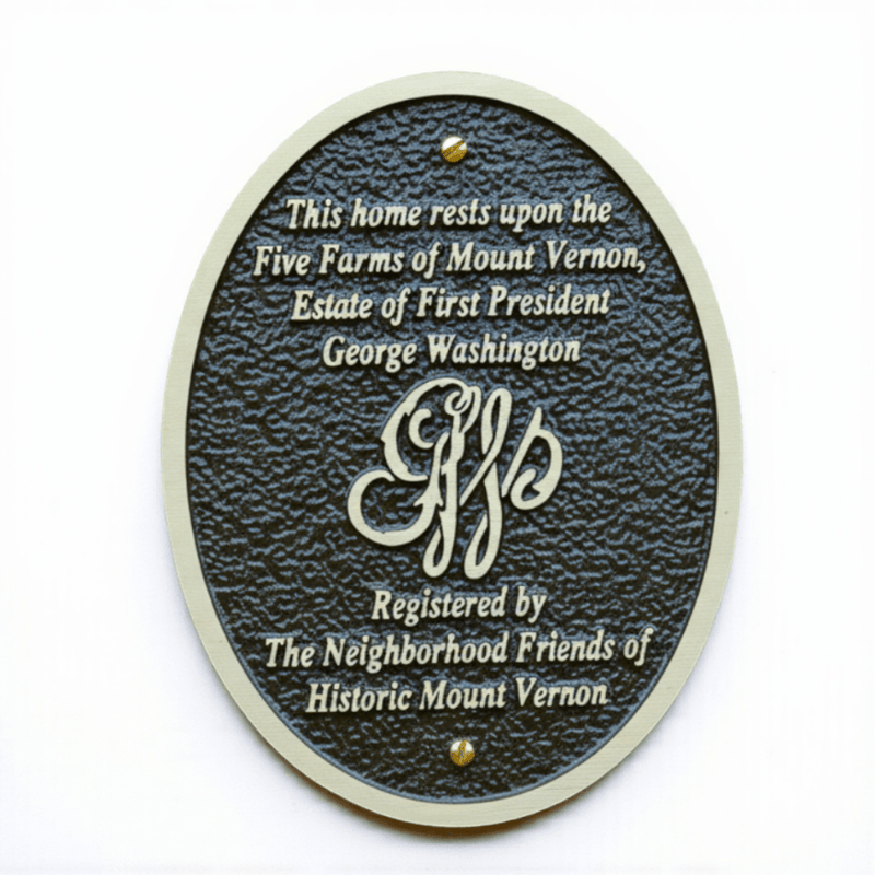 Five Farms Neighborhood Friends Commemorative Plaque - The Shops at Mount Vernon