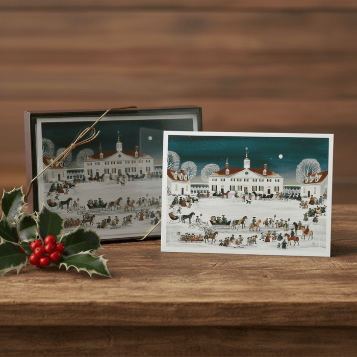 Folk Art Mount Vernon, West Front Christmas Cards - The Shops at Mount Vernon