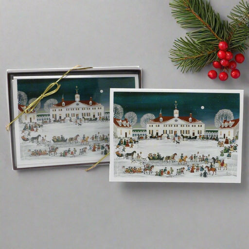 Folk Art Mount Vernon, West Front Christmas Cards - The Shops at Mount Vernon