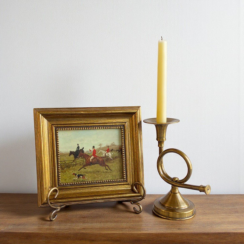 French Horn Brass Candlestick - The Shops at Mount Vernon