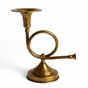 French Horn Brass Candlestick - The Shops at Mount Vernon