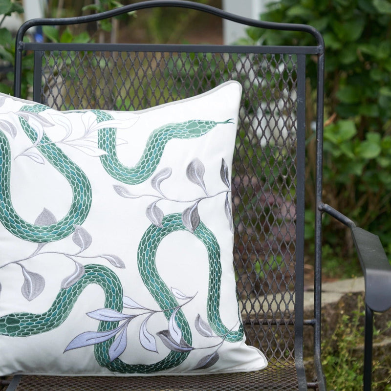 Garden Snake Indoor Outdoor Pillow - The Shops at Mount Vernon