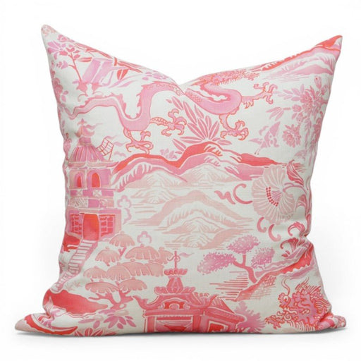 Gardens of Chinoiserie Pillow Cover– Cherry Blossom Pink - The Shops at Mount Vernon