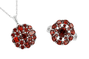 Garnet Cluster Necklace - The Shops at Mount Vernon