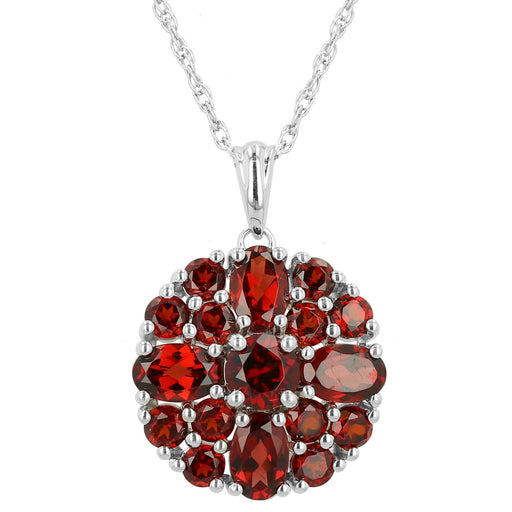 Garnet Cluster Necklace - The Shops at Mount Vernon