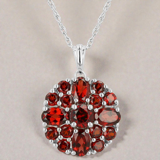 Garnet Cluster Necklace - The Shops at Mount Vernon