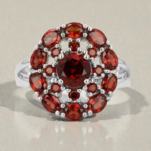 Garnet Cluster Ring - The Shops at Mount Vernon