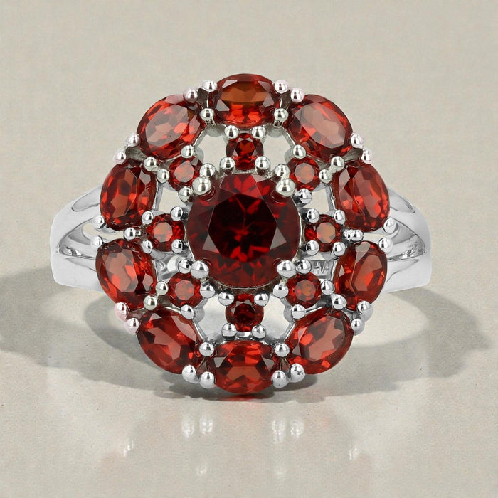 Garnet Cluster Ring - The Shops at Mount Vernon