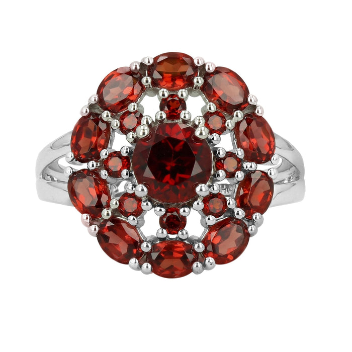 Garnet Cluster Ring - The Shops at Mount Vernon