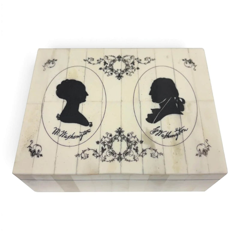 George & Martha Washington Engraved Bone Box - The Shops at Mount Vernon