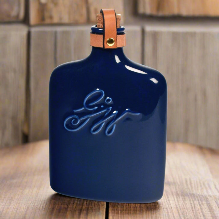 George Washington Blue Ceramic Flask - The Shops at Mount Vernon