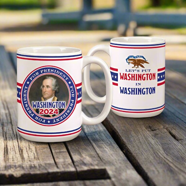 George Washington For President Mug - The Shops at Mount Vernon