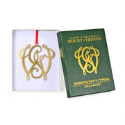 George Washington GW Cypher Brass Ornament - The Shops at Mount Vernon
