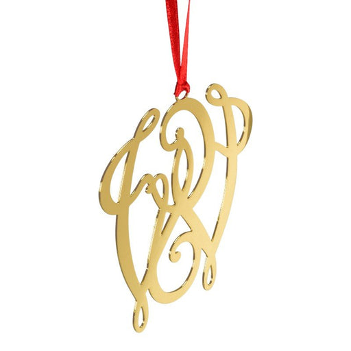 George Washington GW Cypher Brass Ornament - The Shops at Mount Vernon