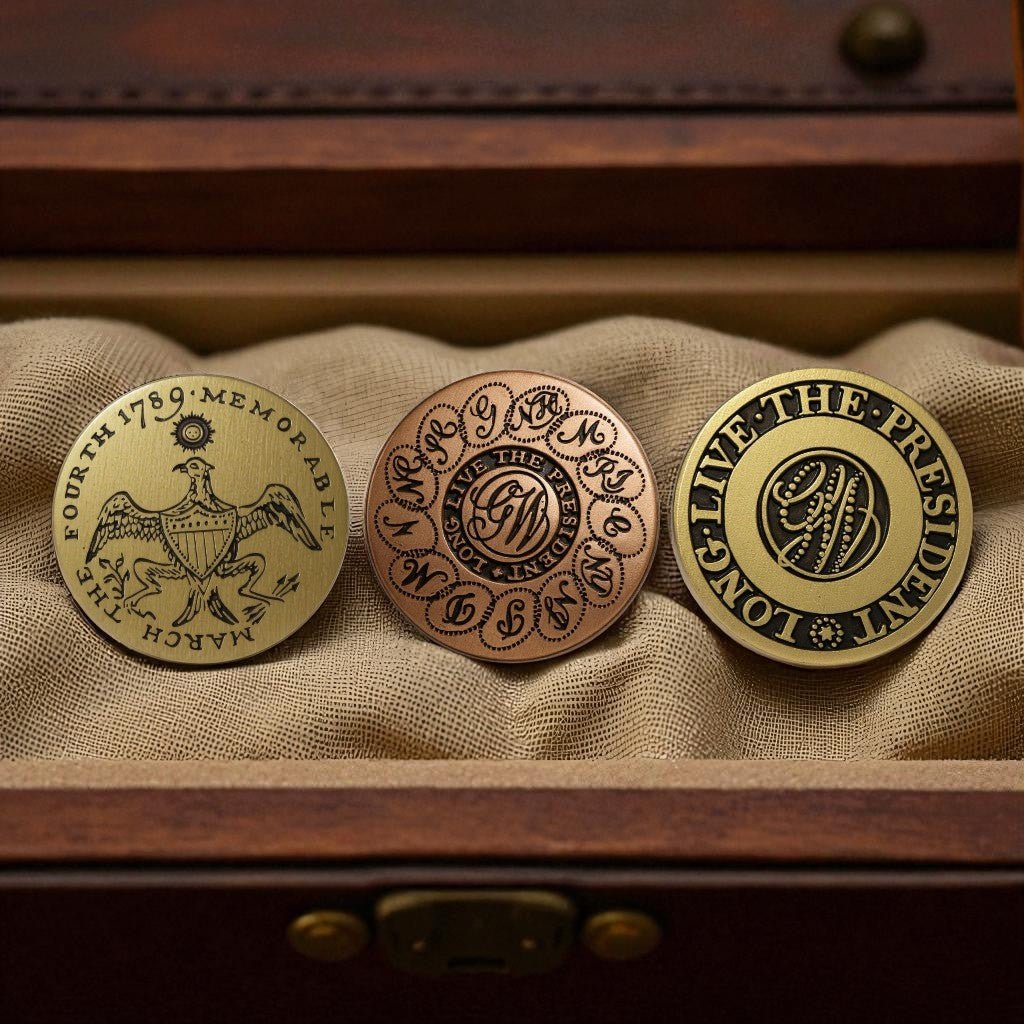 George Washington Inaugural Button Replica - Set of 3 - The Shops at Mount Vernon