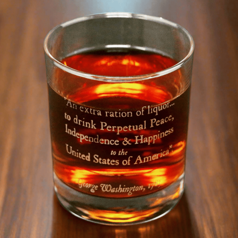 George Washington Quote Rocks Glass - The Shops at Mount Vernon