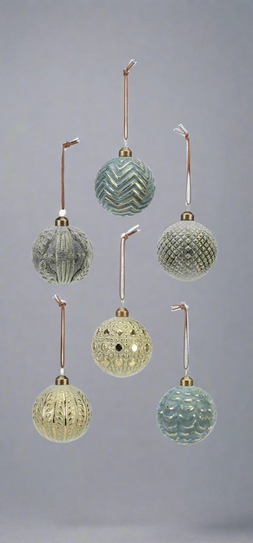 Glass Forest Ball Ornaments - Set of 6 - The Shops at Mount Vernon