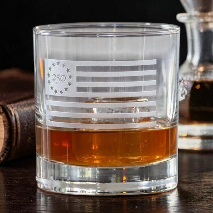 Glass Whiskey Betsy Ross Flag - The Shops at Mount Vernon