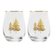 Gold Tree Stemless Wine Glasses – Set of 2 - The Shops at Mount Vernon