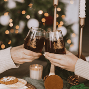 Gold Tree Stemless Wine Glasses – Set of 2 - The Shops at Mount Vernon