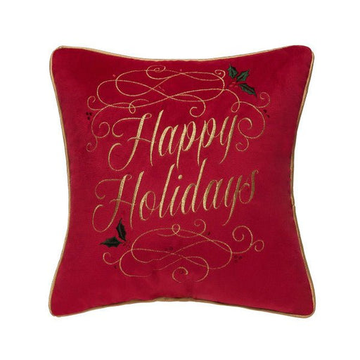 Happy Holidays Pillow - The Shops at Mount Vernon