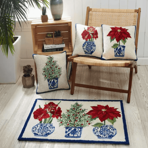Holiday Chinoiserie Hooked Rug 2X3 - The Shops at Mount Vernon