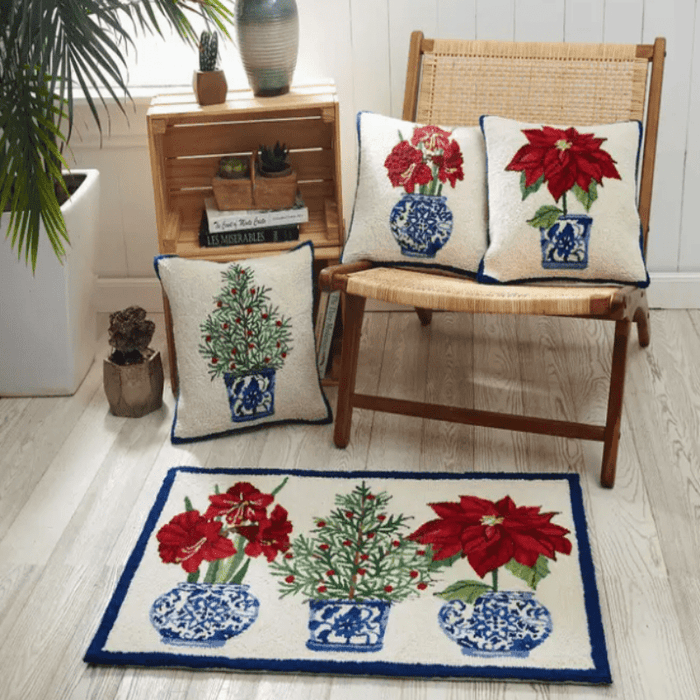 Holiday Chinoiserie Hooked Rug 2X3 - The Shops at Mount Vernon