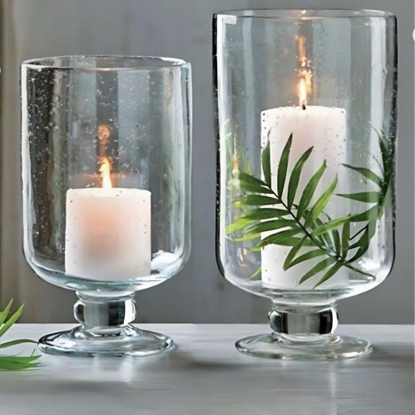 Hurricane Candle Holder - Bubble Glass Vase - The Shops at Mount Vernon