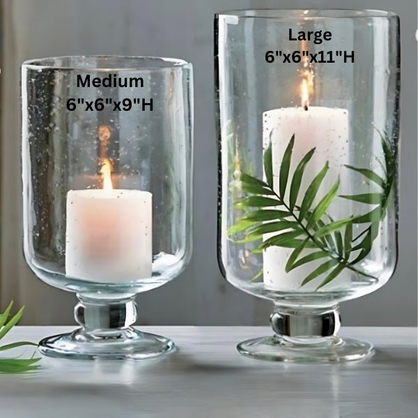 Hurricane Candle Holder - Bubble Glass Vase - The Shops at Mount Vernon