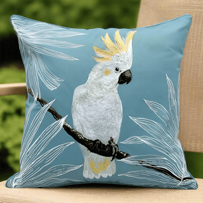 Indoor Outdoor Cockatoo Pillow - The Shops at Mount Vernon
