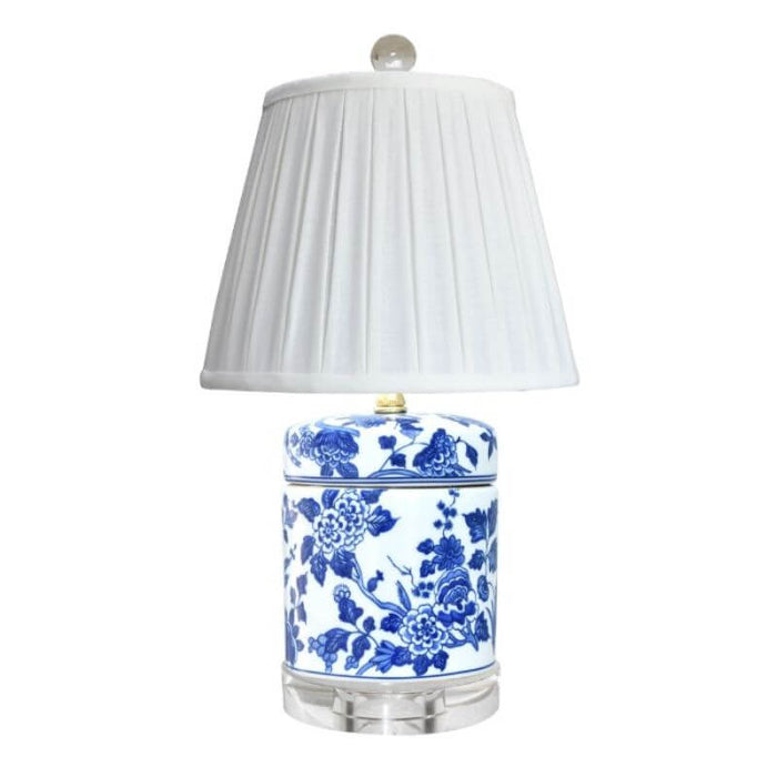 Lamp B/W Floral crystal base - The Shops at Mount Vernon