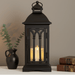 Lantern with LED Candle – 12.25” Tall - The Shops at Mount Vernon