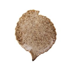 Leaf Plate - Natural Cream Stoneware - The Shops at Mount Vernon