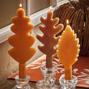 Leaf Taper Candle S/3 - The Shops at Mount Vernon