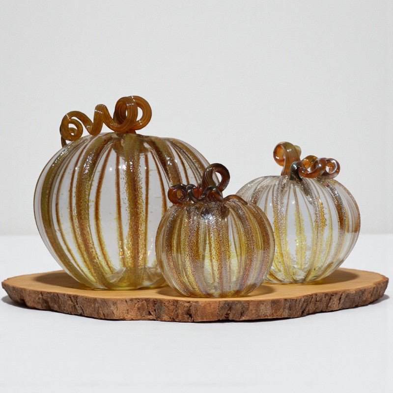 Luke Adams Cinnamon Sugar Glass Pumpkins - Assorted Sizes - The Shops at Mount Vernon