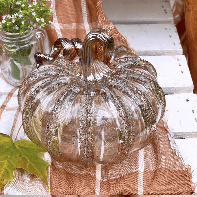 Luke Adams Cinnamon Sugar Glass Pumpkins - Assorted Sizes - The Shops at Mount Vernon