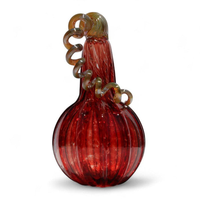 Luke Adams Cranberry Glass Pumpkins - Assorted Sizes - The Shops at Mount Vernon
