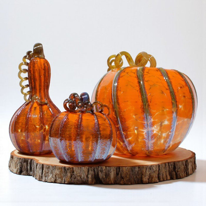 Luke Adams Maple Glaze Glass Pumpkins - Assorted Sizes - The Shops at Mount Vernon