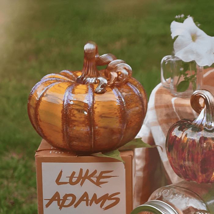 Luke Adams Maple Glaze Glass Pumpkins - Assorted Sizes - The Shops at Mount Vernon