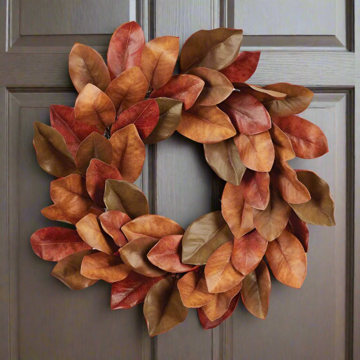 Magnolia Leaf Wreath – 24" - The Shops at Mount Vernon