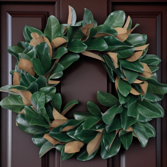 Magnolia Leaf Wreath 24" - The Shops at Mount Vernon