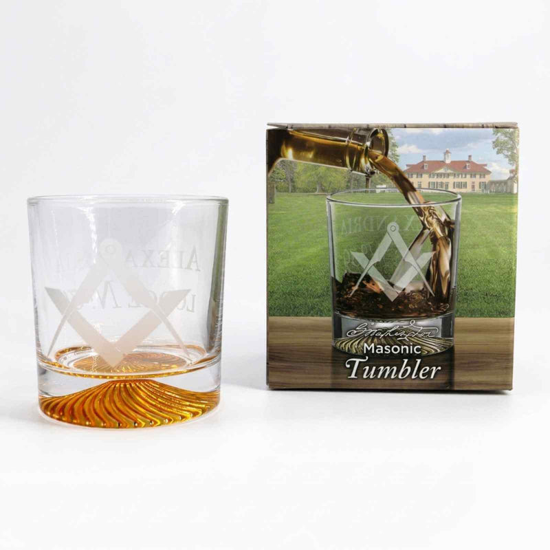 Masonic Whiskey Tumbler Glass - The Shops at Mount Vernon