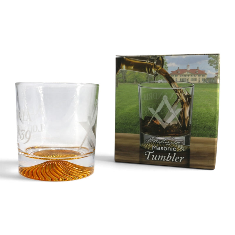 Masonic Whiskey Tumbler Glass - The Shops at Mount Vernon